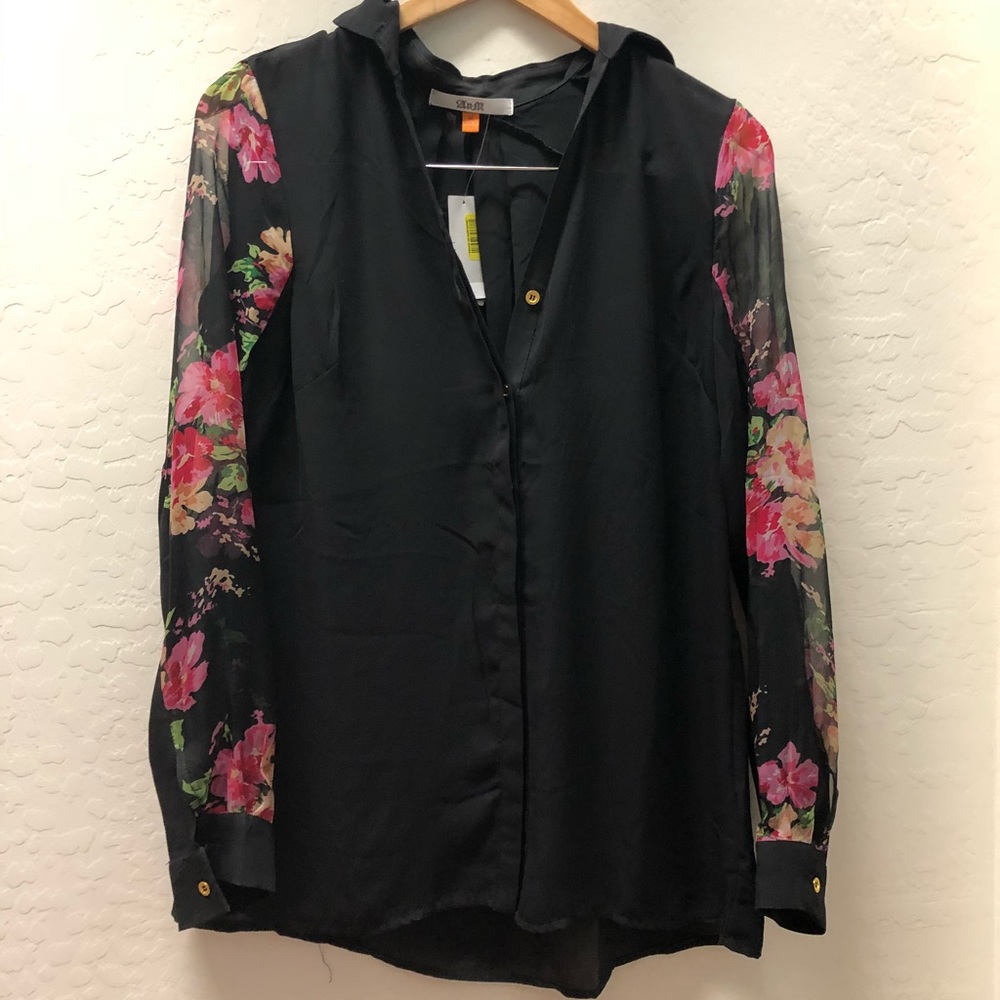 Black and Floral blouse